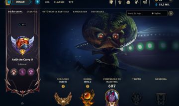 Conta com 222 skins, todos os campeões full acess