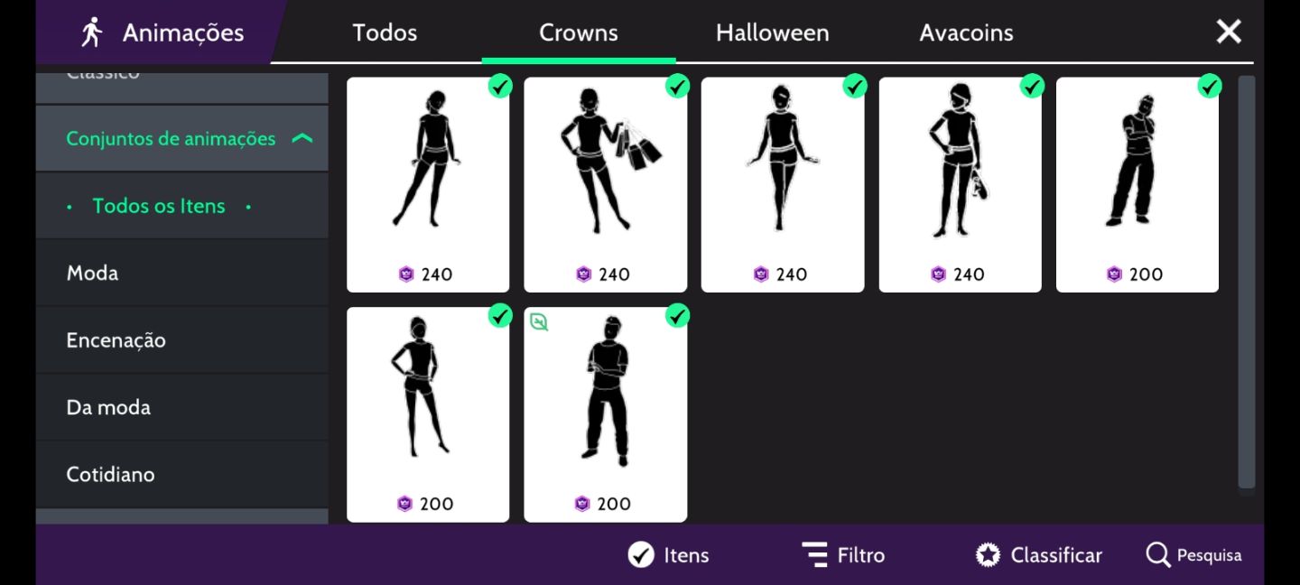 Conta avakin life. Level 53, 70k de Dima, vários itens em crowns.