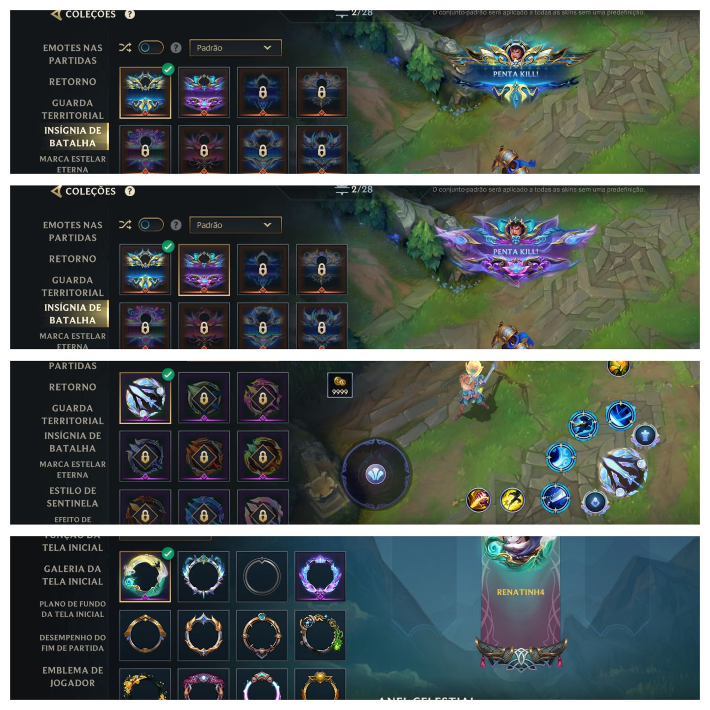 CONTA RECHEADA DE SKINS MITICAS!!! (FULL YASUO)