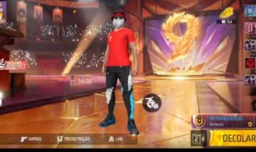 Conta de free fire com Angélical azul e barbinha