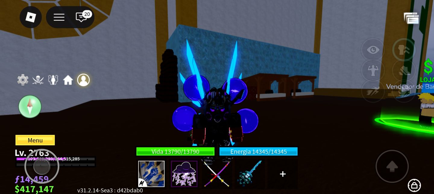 Conta de blox fruits com muitas gmmps!