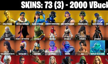 CONTA FORTNITE com Gold Midas | Royale Bomber | Cloud Striker e 73 SKINS