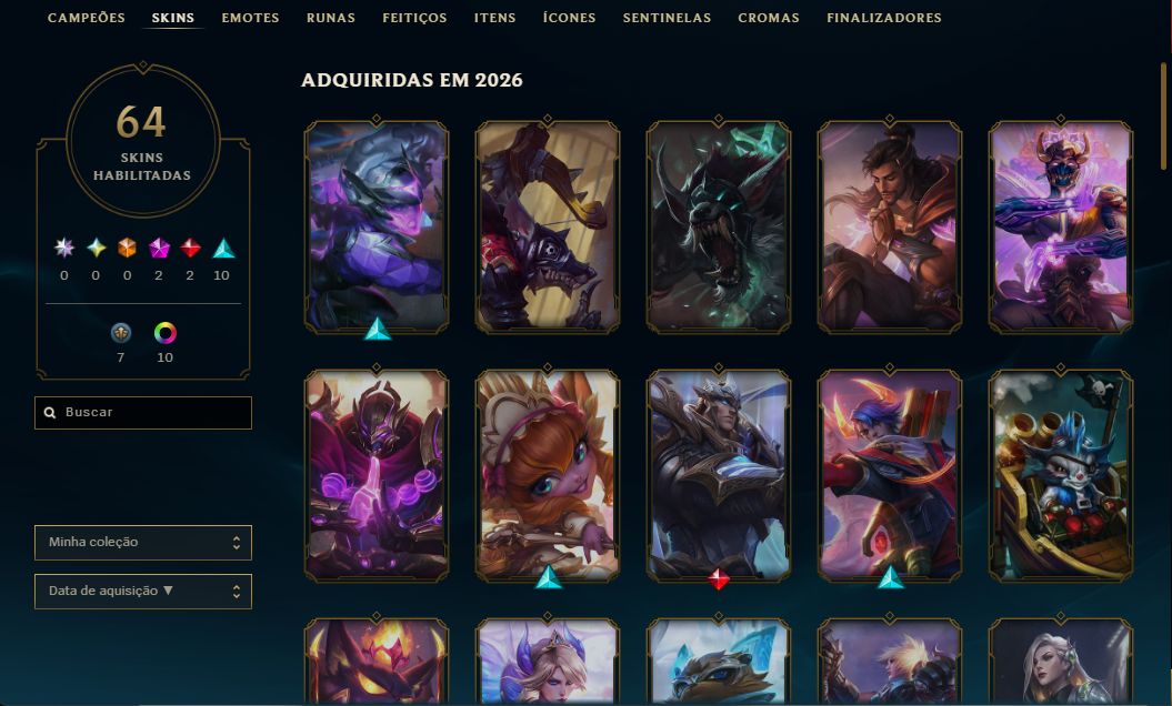 Contas com diversos elos para smurfar ou ser sua MAIN !