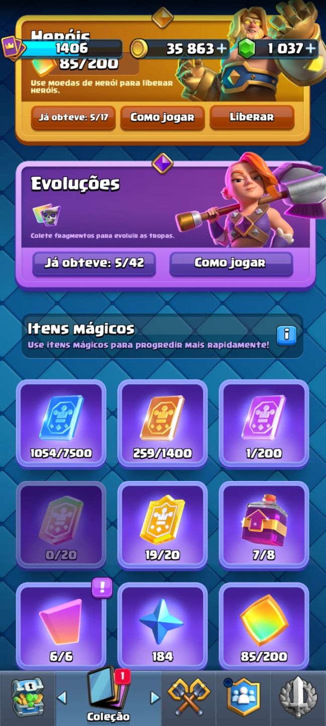 Conta Clash Royale