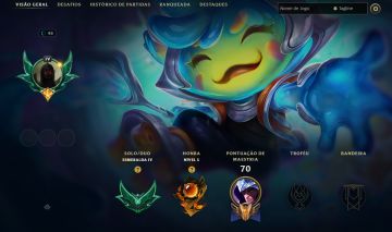 CONTA LOL PRIME JUNGLER | ESMERALD 4 |3 SKINS RENGAR | CROMAS | BANNER INVISIVEL