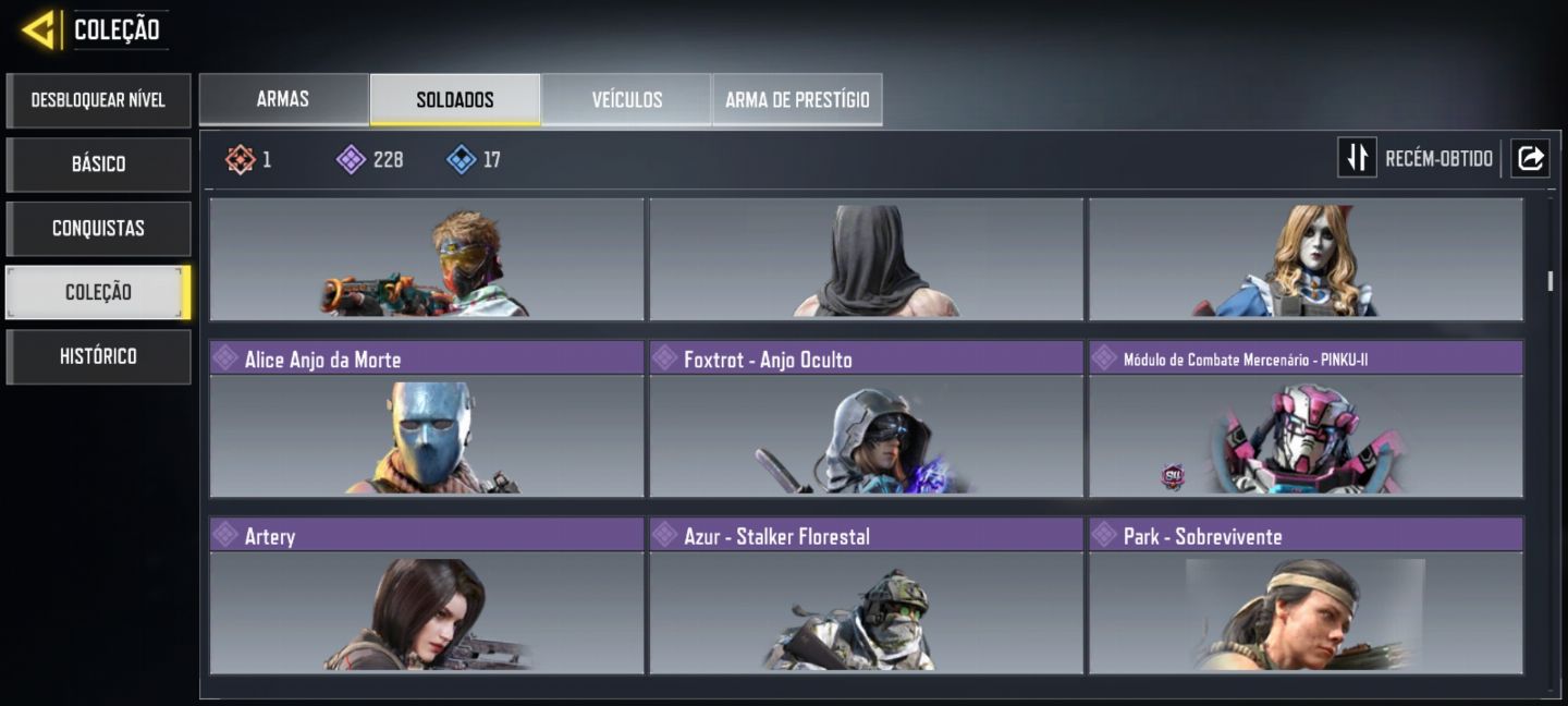 Conta Cod mobile 15 lendária 5 miticas 2 prestígio
