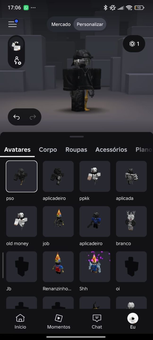 CONTA DE ROBLOX RARA E GEMADA FULL ACESSO