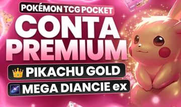 Pikachu Crown Rare Gold + Mega Diancie ex | Conta Nível 7 | 248 Cards