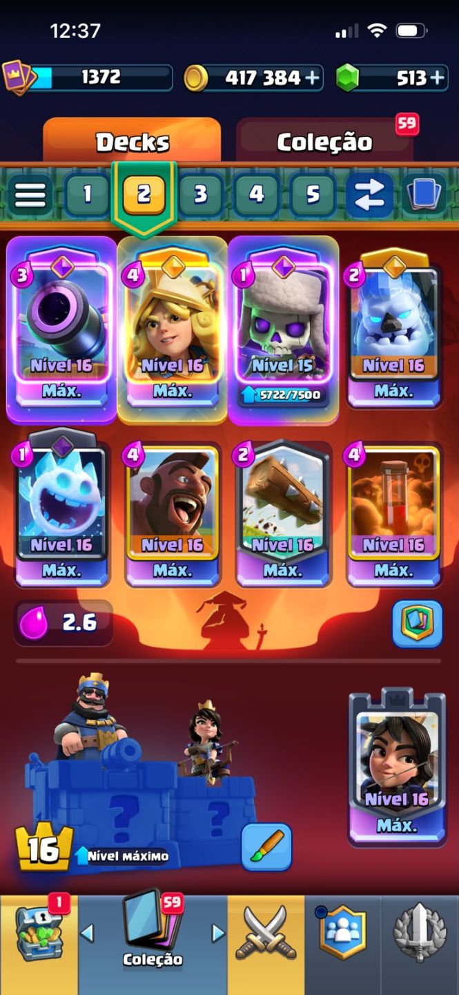 ANÚNCIO DE VENDA - CLASH ROYALE % evoluções e 3 herois