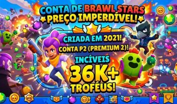 CONTA DE BRAWL STARS 37K! PREÇO IMPERDIVEL! 2021, spray R30, P2 e Old L1