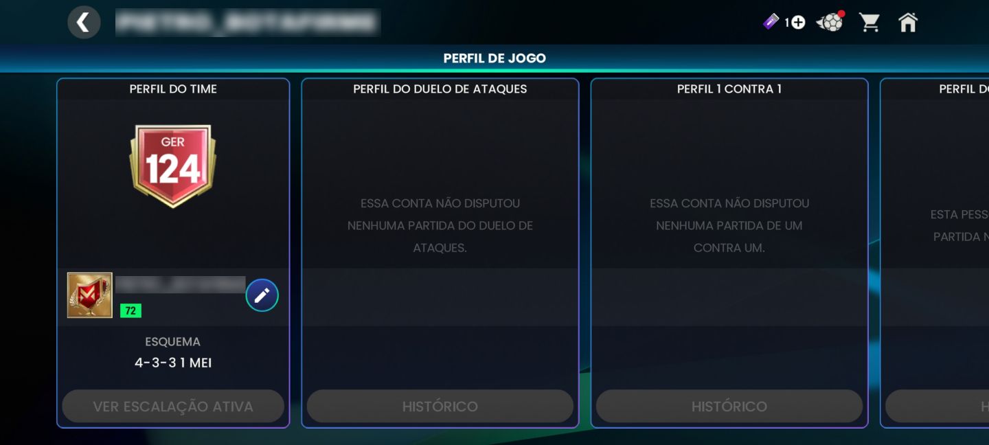 CONTA FC MOBILE GER 124 | EA + FACEBOOK | NÍVEL 72 | 2024