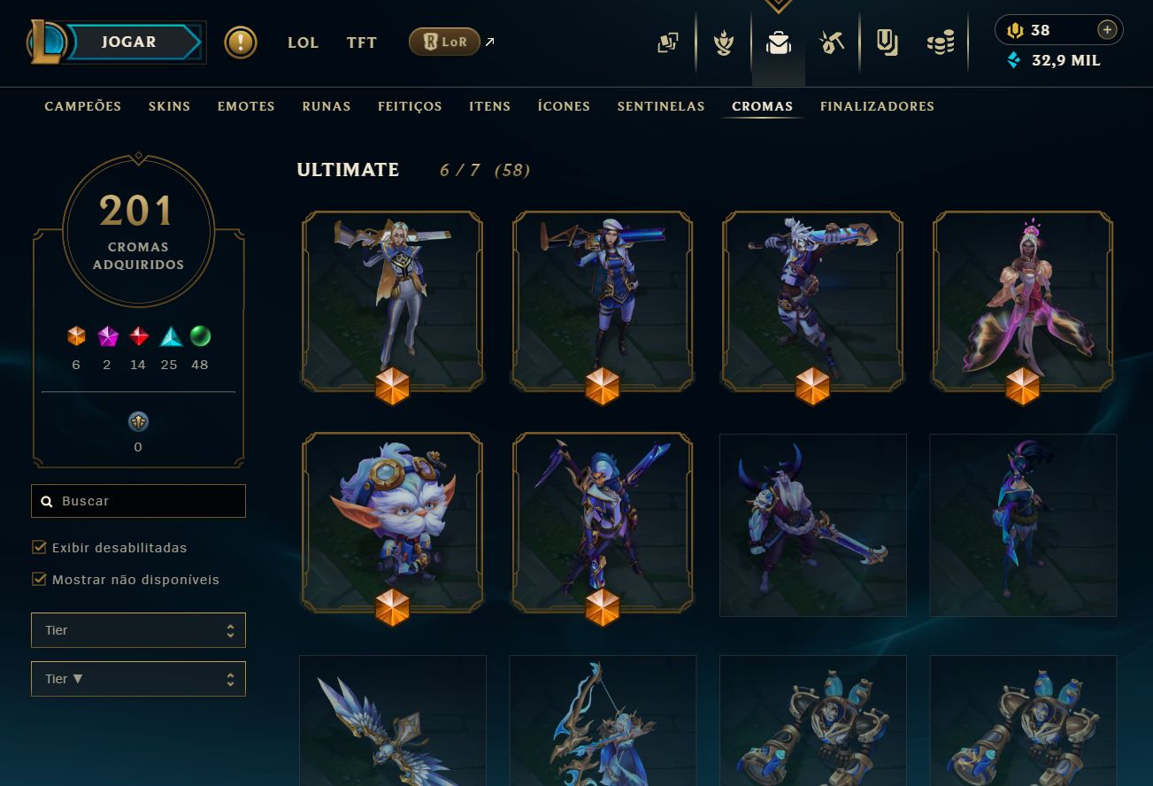 CONTA LOL JINX EXALTADA+YASUO EMISSÁRIO DA ESCURIDAO+548 SKINS