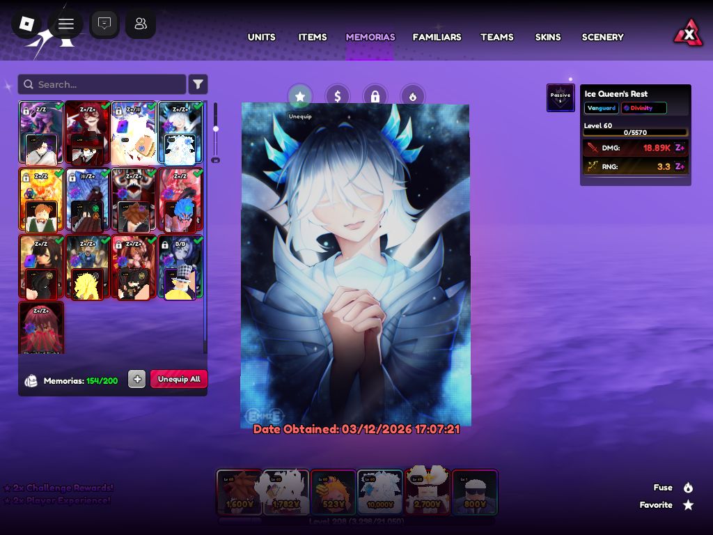 CONTA ANIMES VANGUARDS E ROBLOX (SHINYS, TRAIT RERROLS, UNIT SERIALIZADA E ETC.)