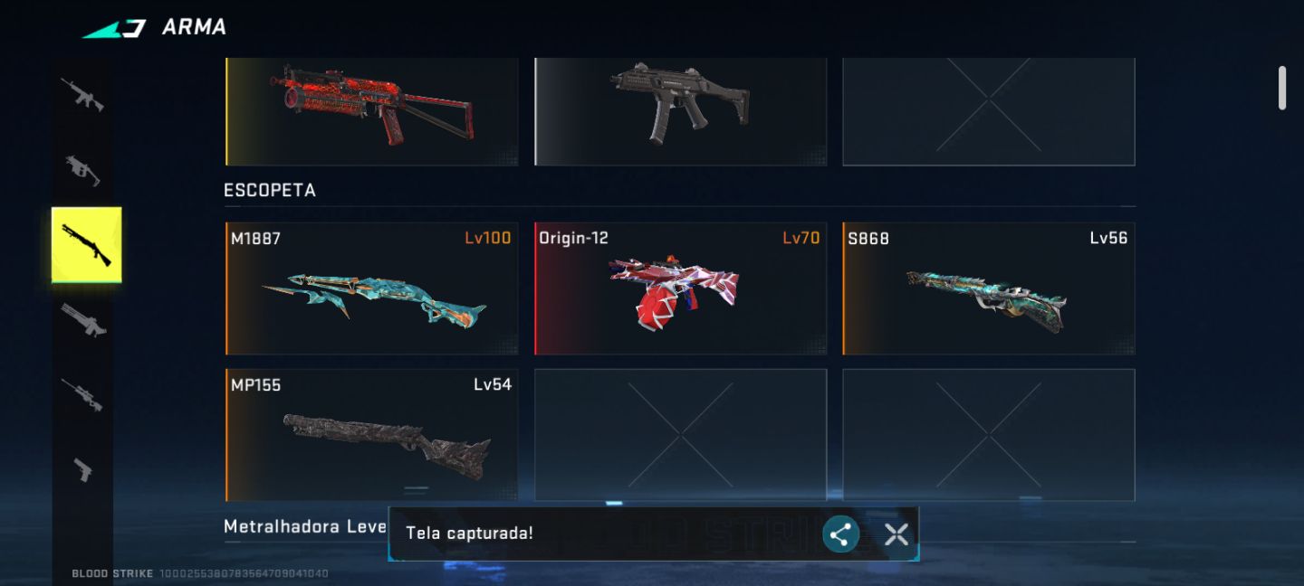 Conta blood strike com 3 facas 3 eternas e vários personagens, olhe a descrição