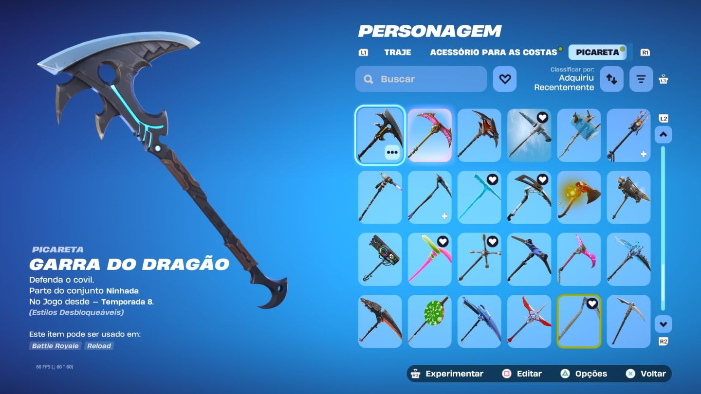 Conta Og com a Temporada 4,5,6,7,2 Full com Mais de 100 Skins