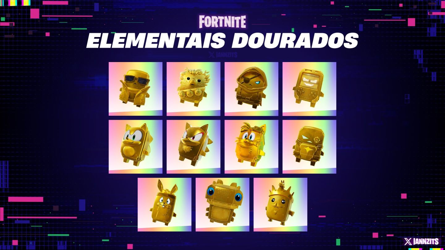TODOS ELEMENTAIS DO FORTNITE - NOVOS ELEMENTAIS! - [SALGUEIRO - MEL ] [PROMOÇÃO]