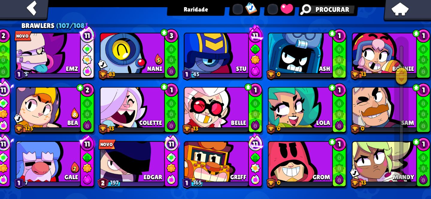Conta barata com todos Brawlers 45 k de troféus