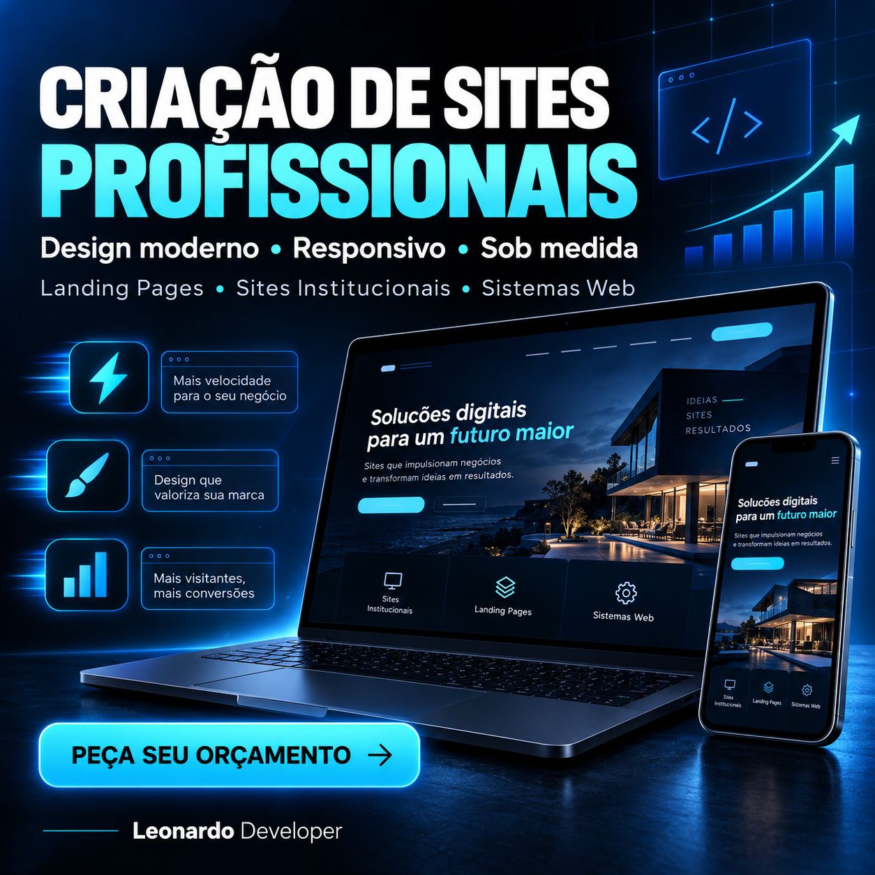 CRIO SITES E APPS PROFISSIONAIS E RESPONSIVOS | DESENVOLVIMENTO WEB