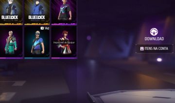 CONTA FF COM DUAS SKINS BLUELOCK PRA COMEÇAR BEM