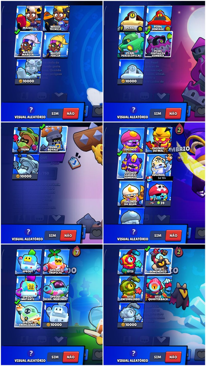 Conta de brawl stars 80 mil troféus, skins raras+ conta antiga barata