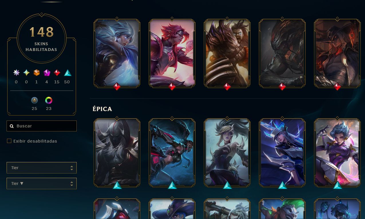 Conta LVL 361, 148 skins com Leblanc Lenda Ascendida , Katarina PRESTIGIO