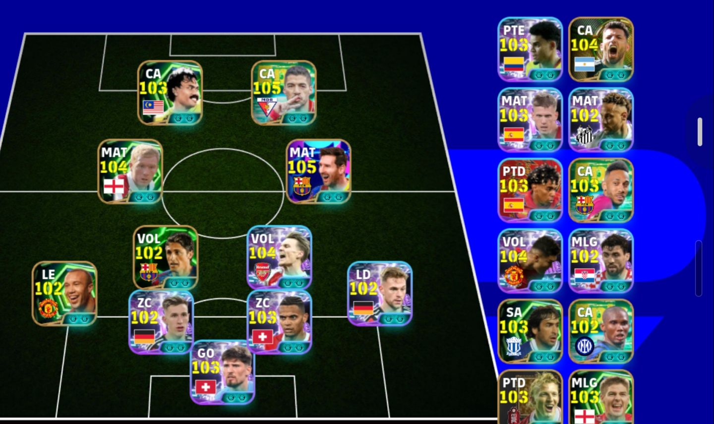 CONTA eFOOTBALL 3202 FC | MESSI 105 + ELENCO 102105 | CONTA MUITO FORTE