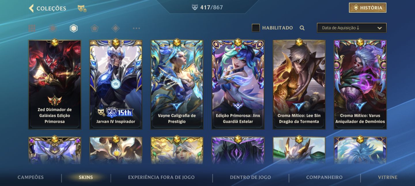 CONTA WILD RIFT | 5x DESAFIANTE 3x MONARCA +79K DE COLECIONADOR ( Main Vayne)