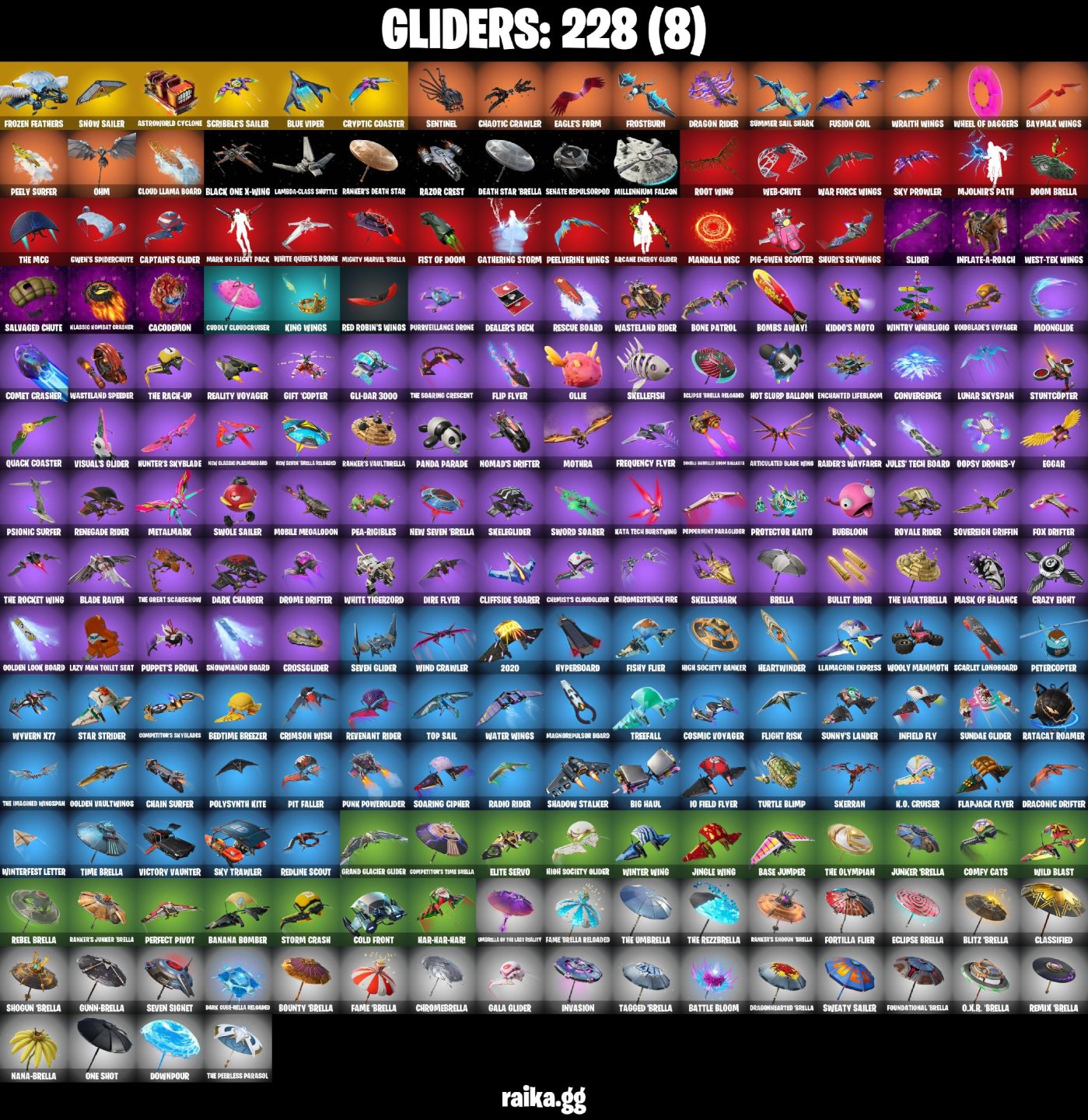 264 skins | Gold Midas Unchained Ramirez heron Stance cobra kai conta tryhard