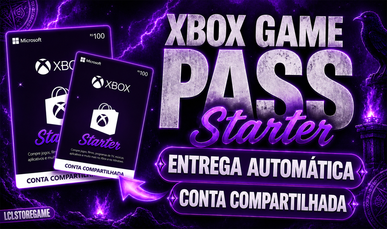 1 MÊS XBOX GAME PASS STARTER - CONTA COMPARTILHADA