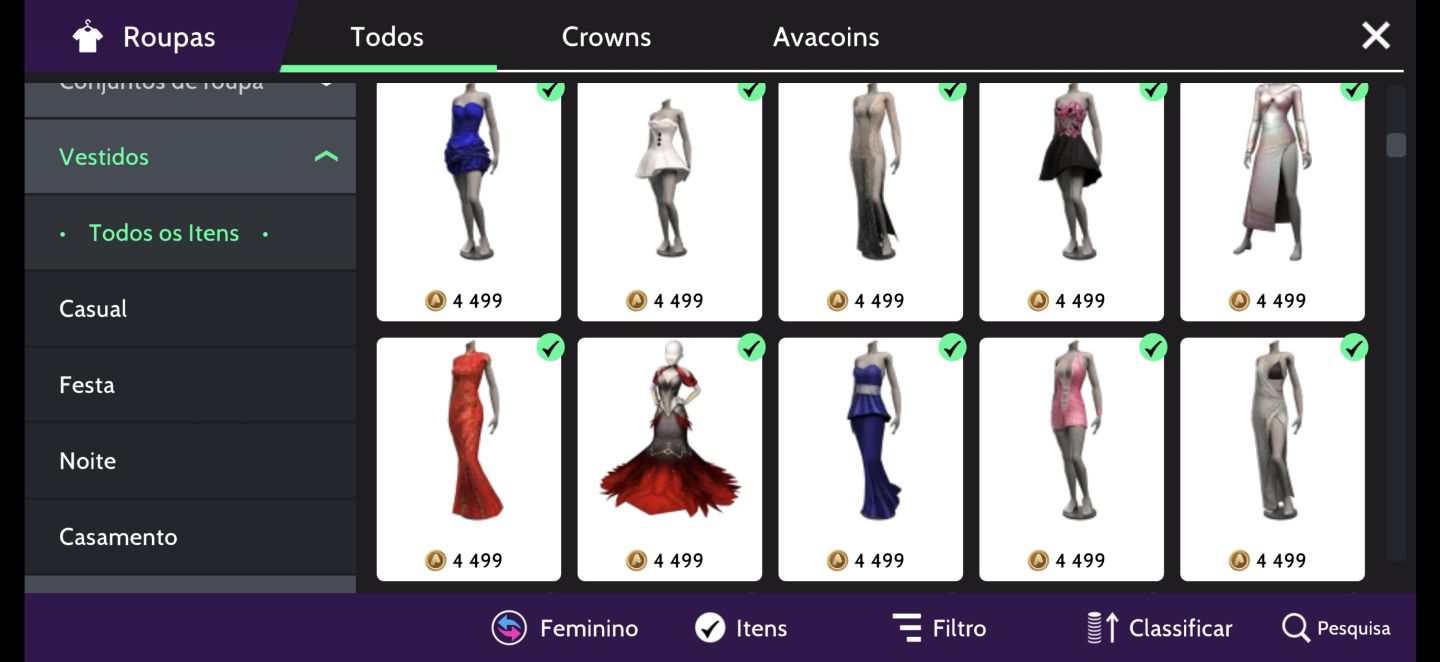 Conta antiga Avakin Life fem lvl48
