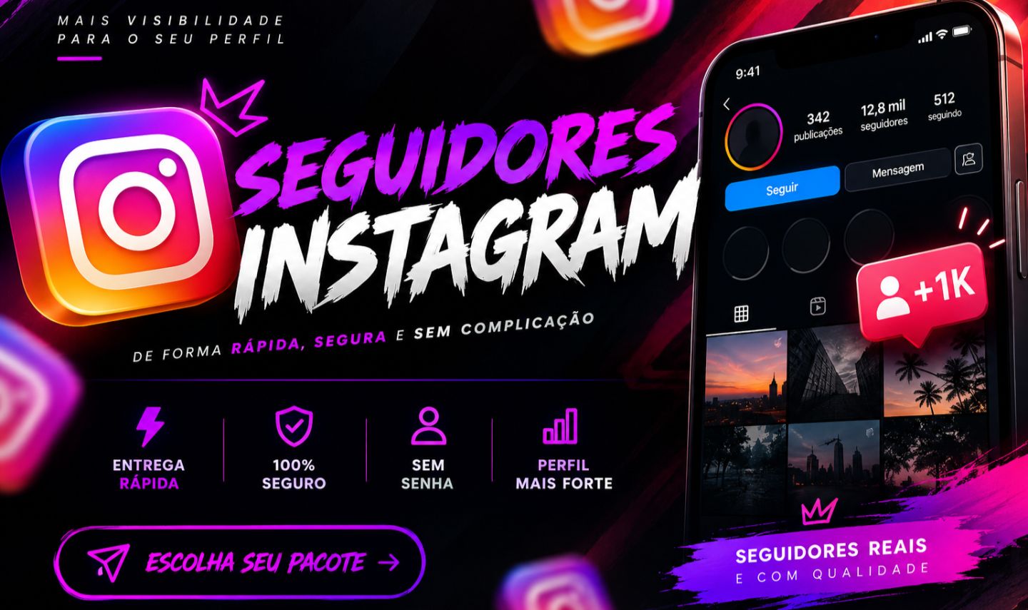 (MELHOR PREÇO) SEGUIDORES MUNDIAS INSTAGRAM | PACOTES DE 50 A 10.000