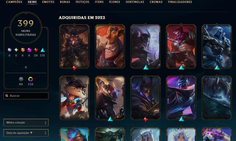 Conta Main Ahri, ekko Lvl 1202 Ex Mestre Season 2024