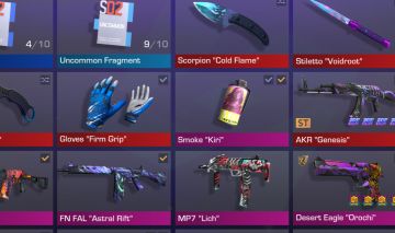 Standoff 2 conta com 2 kit faca + luva