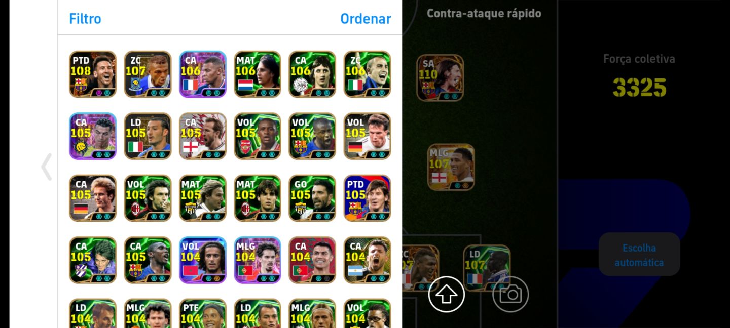 Conta Efootball' 3325 força máxima, só Konami ID