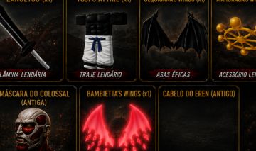 Itens raros aotr, toji atirre, Bambi wings, ulq wings, maho whell