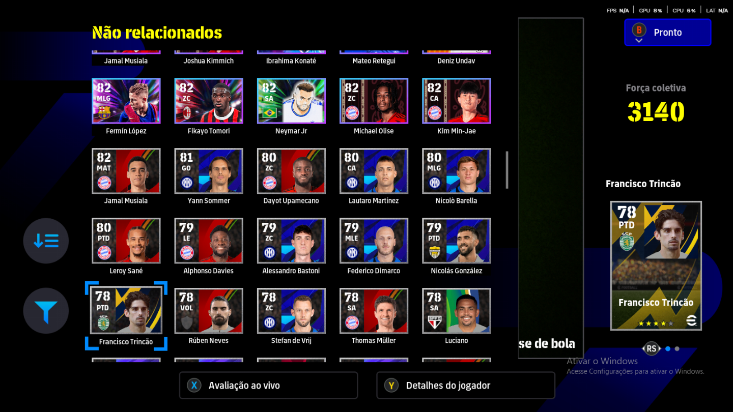 Efootball2025 conta de pc stean,todos jogadores bugados Neymar 105 duplo inpeto