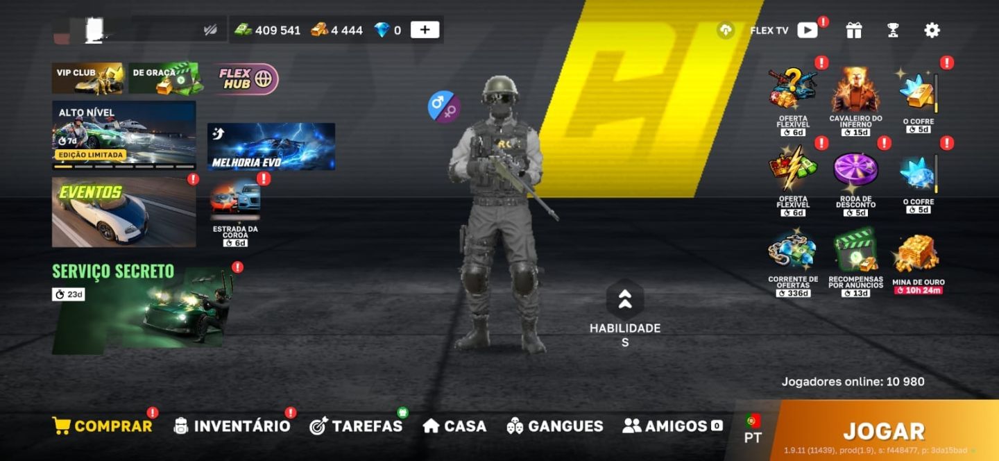 CONTA FLEX CITY COM 4.444 GOLDS NIVEL 67