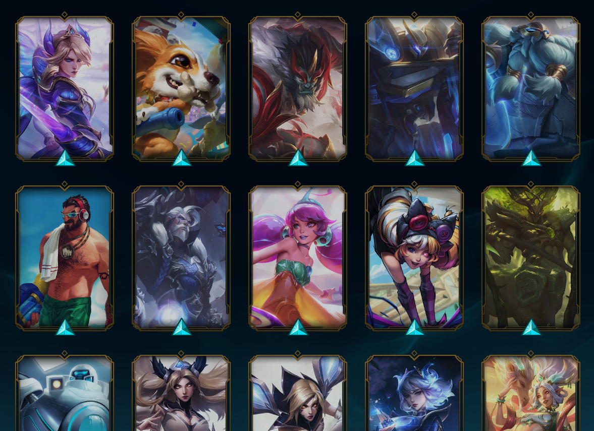 Conta do lol com 2 skins miticas e outras 294