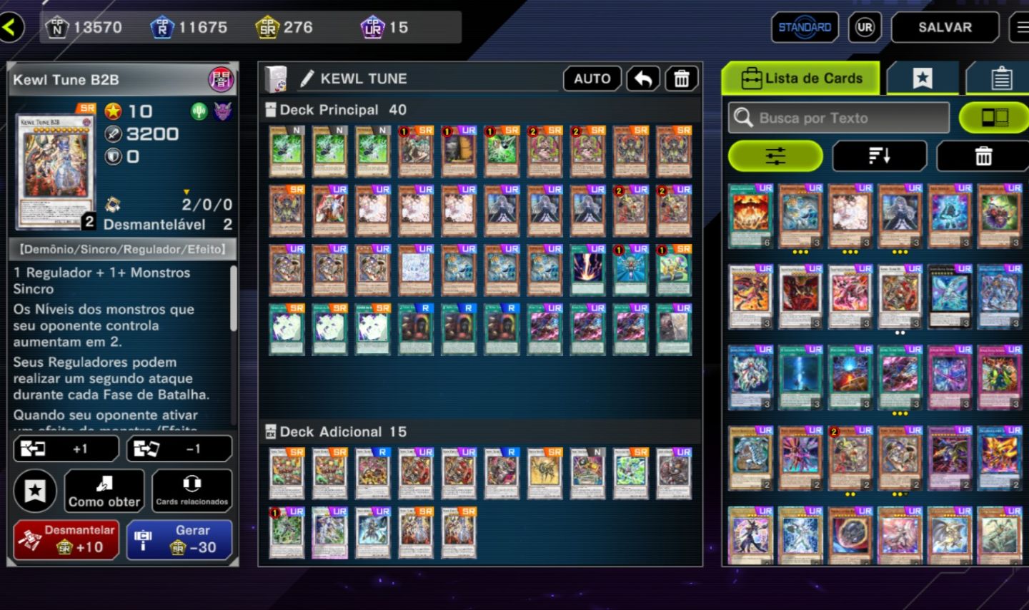 Conta Master Duel com o Deck kewl tune ranking prata nível 19 400 gemas