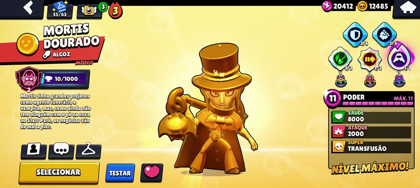 Conta de Brawl Stars com 75k de Blings!!!