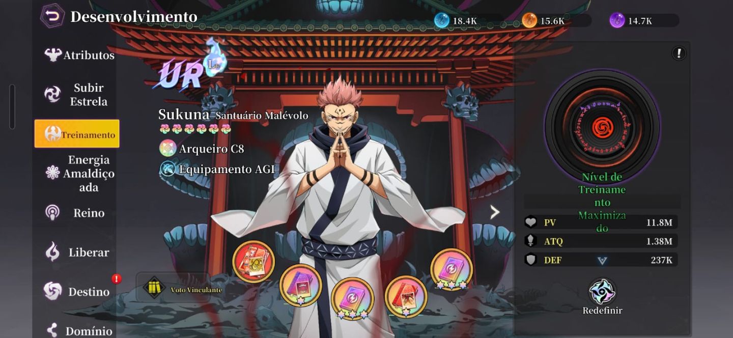 Conta top 6 Rei do jujutsu 176B