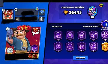 CONTA RARA DESDE DE ABRIL 2018, COM SKINS ILIMITADAS MUITO UPADA BRAWL STARS