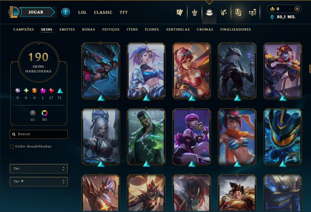 SKIN LENDÁRIA RIVEN EMISSÁRIA + [ CONTA COM 200 SKINS HABILITADAS ] + TROCA NICK