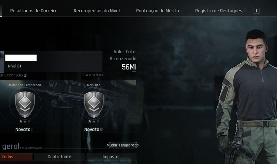CONTA Arena Breakout Infinite - Total 56 M | Skin Armas | Acesso total - N31