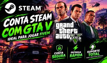 Conta Steam GTA V Legacy + Conta Rockstar de Brinde | FiveM RP