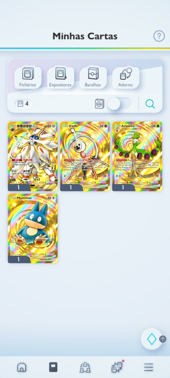 PROMOÇÃO Conta Pokémon TCG com 4 cartas douradas e mto mais, confira fotos!