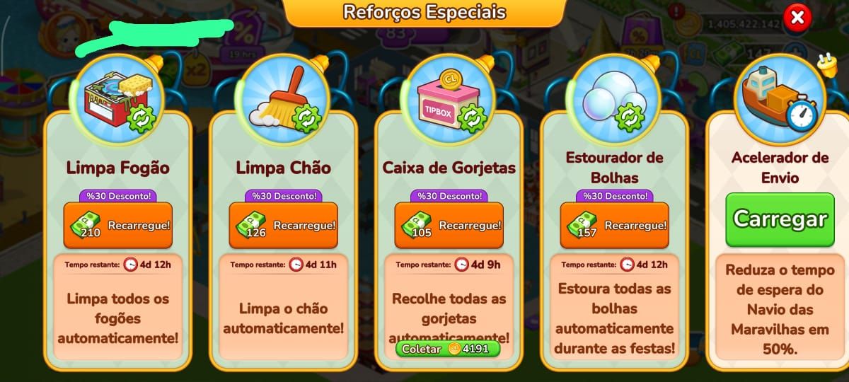 CAFELAND RICO Grande Estoque de Recursos Quase mil vales coringas