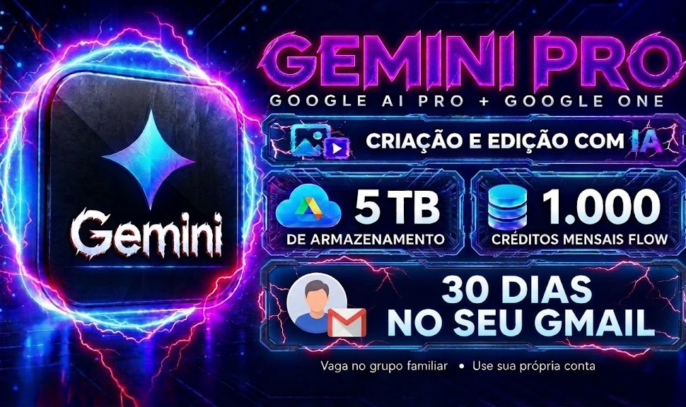 Gemini pro 1k 30 dias link convite