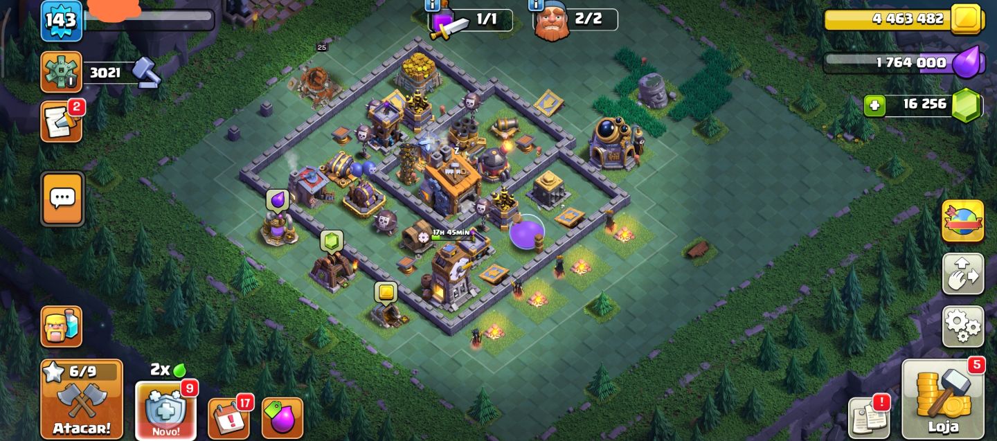Conta Clash of Clans CV13 Full com 16k Gemas