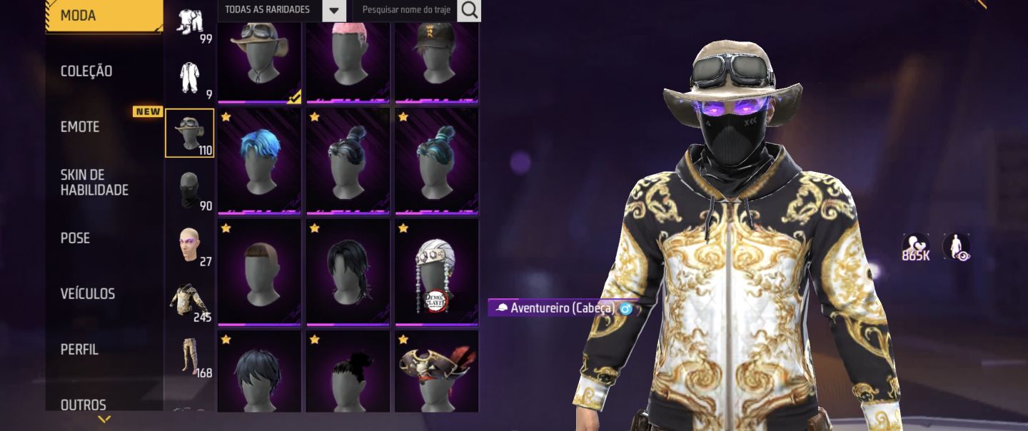 Conta free Fire antiga com 4,5,6,7 passe